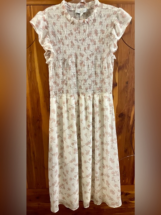 Sweet Rain Other - Vintage Sweet Rain Floral Smocked Mid-Length Dress Size L.
